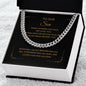 TO OUR SON, ARTISAN CUBAN LINK CHAIN NECKLACE